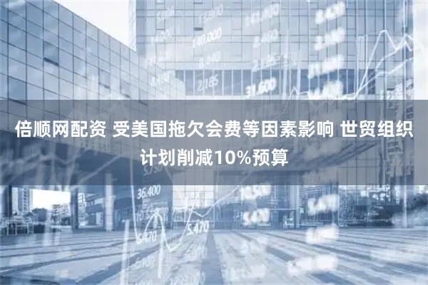 倍顺网配资 受美国拖欠会费等因素影响 世贸组织计划削减10%预算
